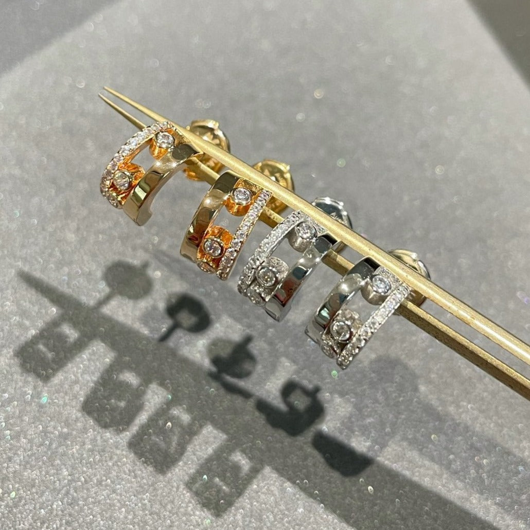 [Mystic JURI]MOVE ROMANE EARRINGS DIAMOND