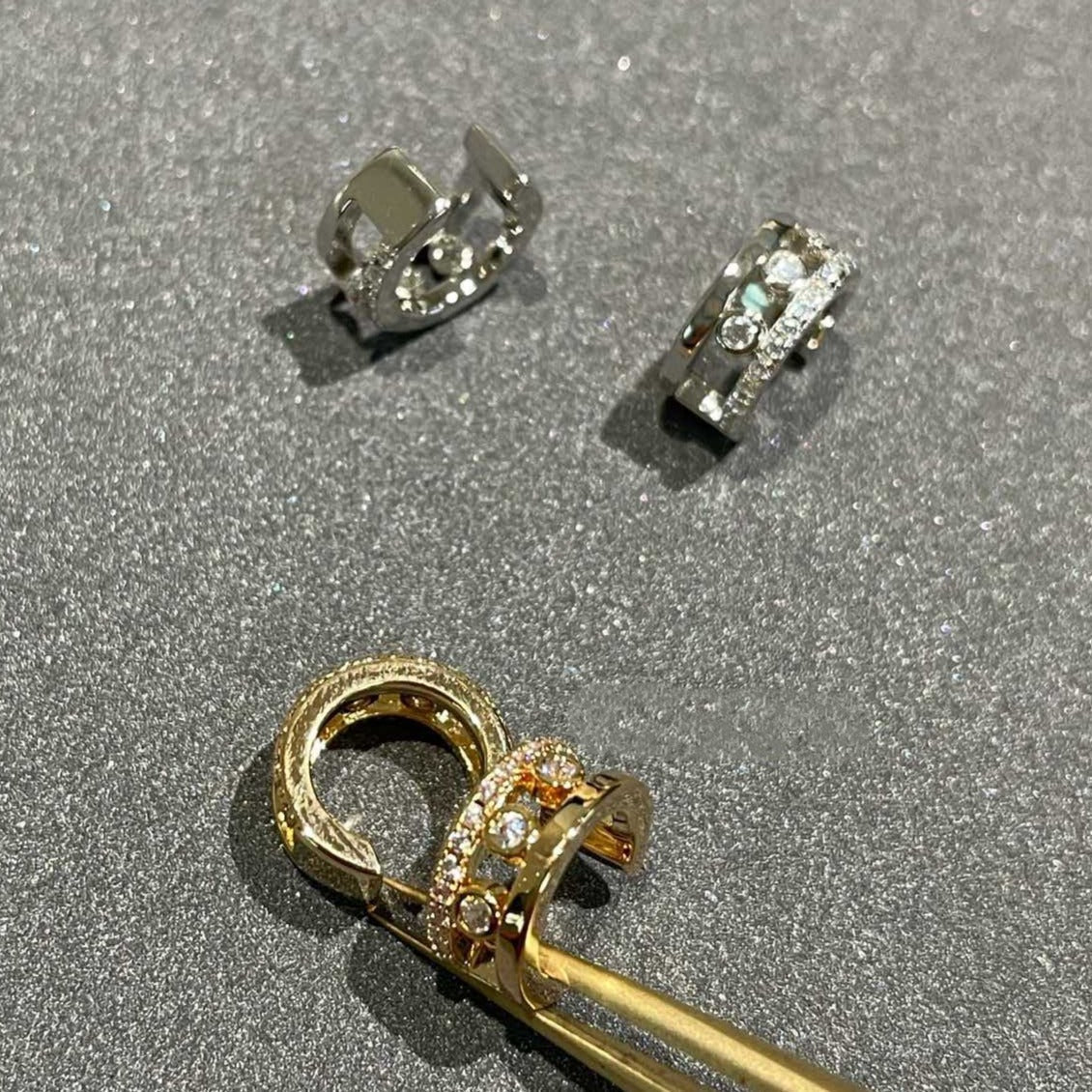 [Mystic JURI]MOVE ROMANE EARRINGS DIAMOND