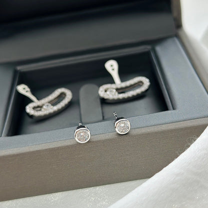 [Mystic JURI]MOVE UNO SILVER DIAMOND EARRINGS