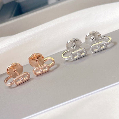 [Mystic JURI]CREOLES MOVE UNO MINI 1 DIAMOND EARRINGS
