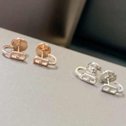 [Mystic JURI]CREOLES MOVE UNO MINI 1 DIAMOND EARRINGS