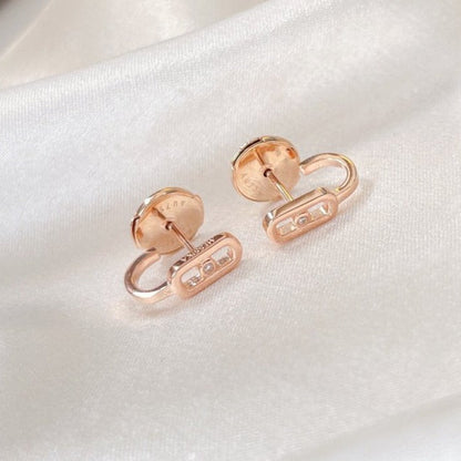 [Mystic JURI]CREOLES MOVE UNO MINI 1 DIAMOND EARRINGS
