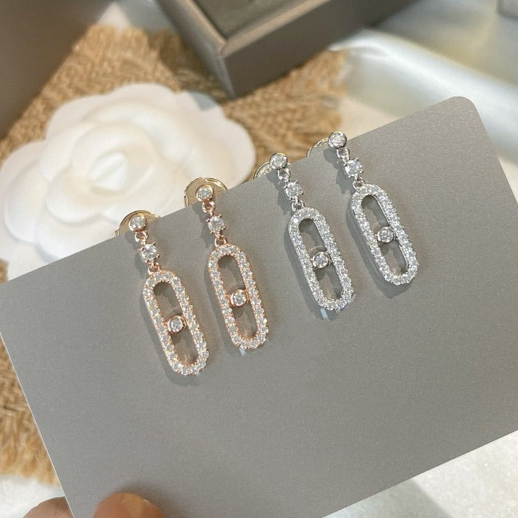 [Mystic JURI]DORMEUSES MOVE UNO DIAMOND EARRINGS