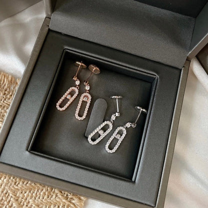 [Mystic JURI]DORMEUSES MOVE UNO DIAMOND EARRINGS