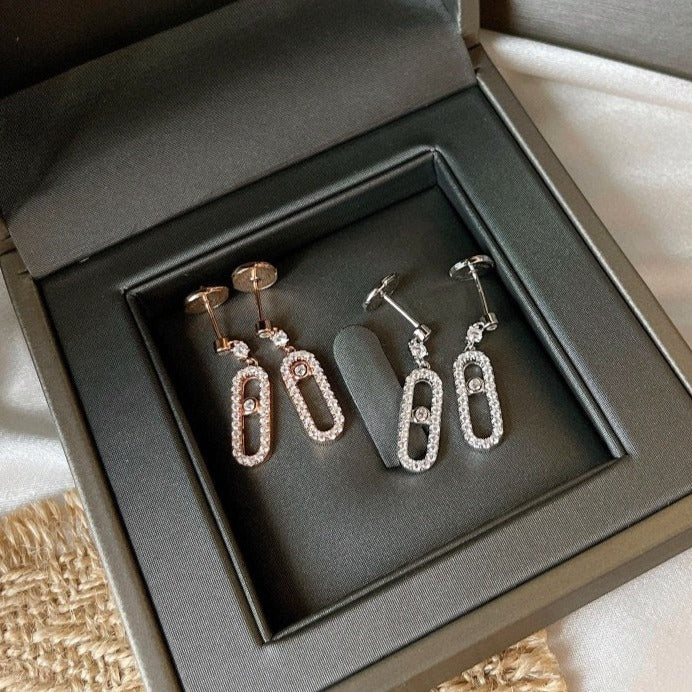 [Mystic JURI]DORMEUSES MOVE UNO DIAMOND EARRINGS