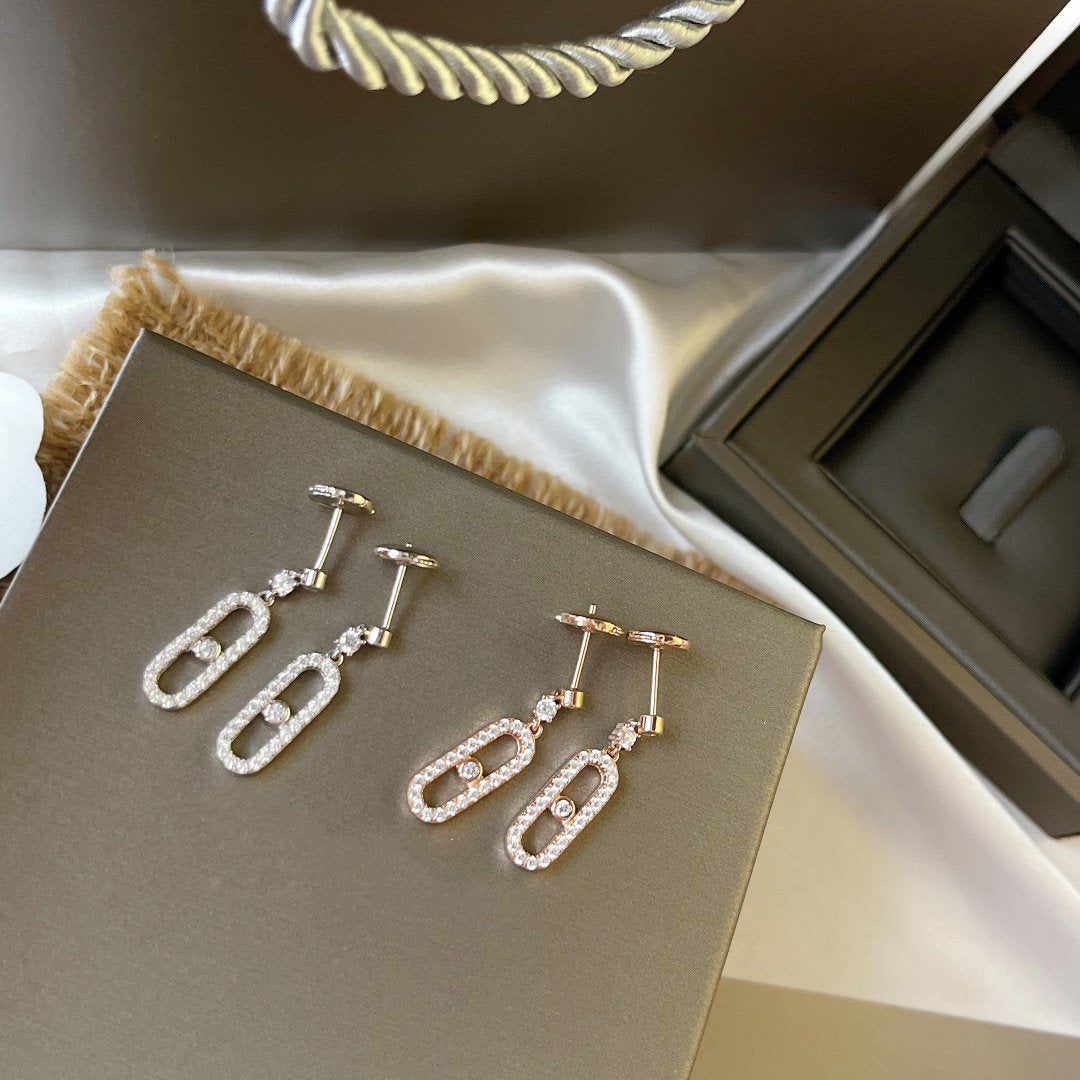 [Mystic JURI]DORMEUSES MOVE UNO DIAMOND EARRINGS