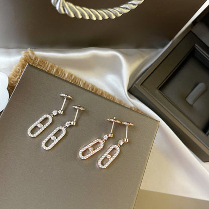 [Mystic JURI]DORMEUSES MOVE UNO DIAMOND EARRINGS