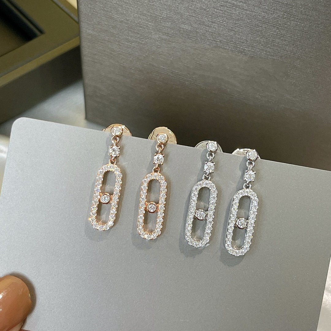 [Mystic JURI]DORMEUSES MOVE UNO DIAMOND EARRINGS