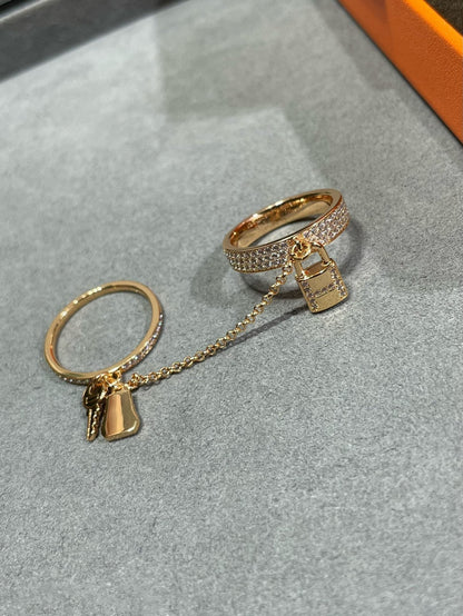 [ミスティック]HM ケリー クロシェット ダブルリング ダイヤモンド付き