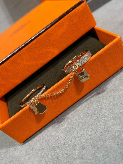 [ミスティック]HM ケリー クロシェット ダブルリング ダイヤモンド付き
