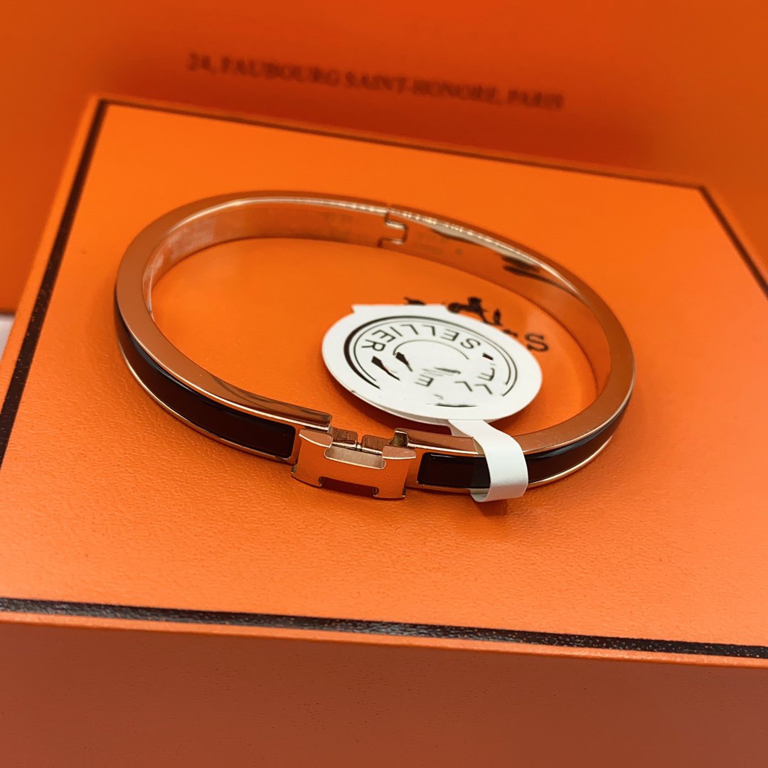 [Mystic]CLASSIC HM CLIC BLACK 8MM ENAMEL BRACELET