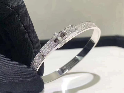 [Mystic]HM KELLY BRACELET IN SILVER AND FULL PAVE DIAMOND