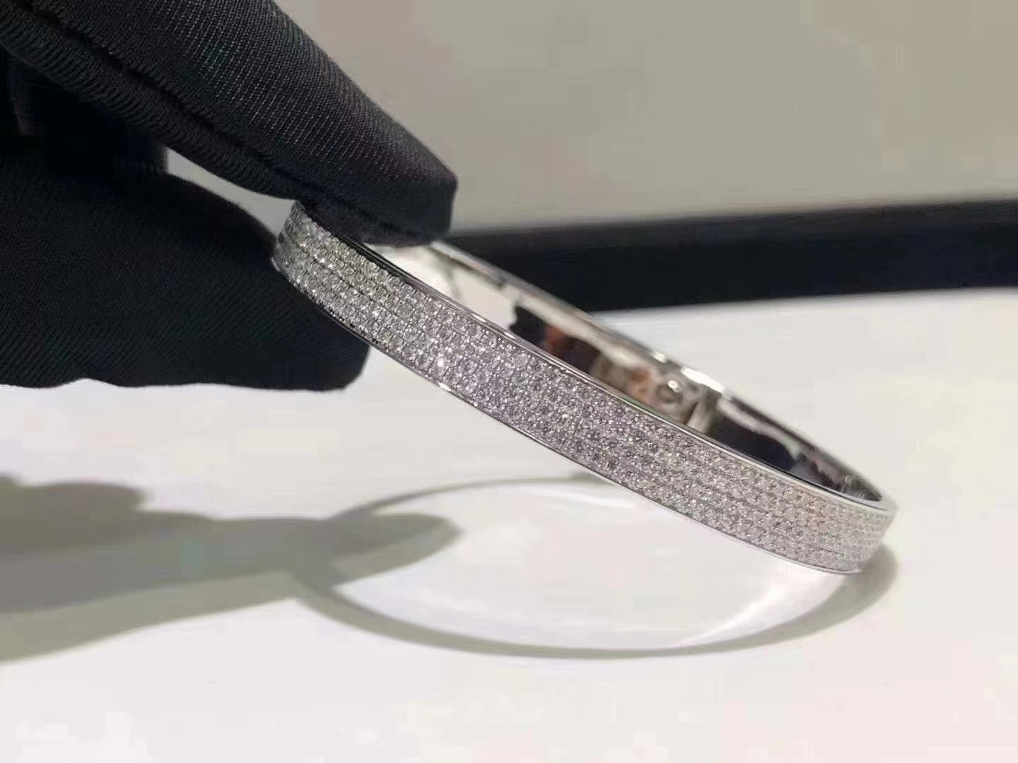 [Mystic]HM KELLY BRACELET IN SILVER AND FULL PAVE DIAMOND