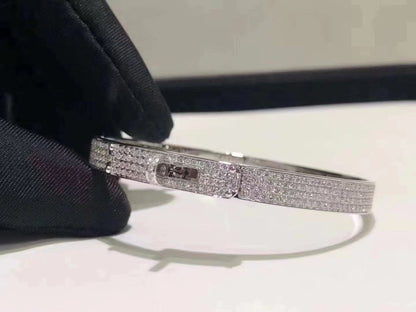 [Mystic]HM KELLY BRACELET IN SILVER AND FULL PAVE DIAMOND