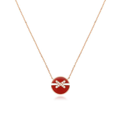 [Mystic]JEUX DE ROSE GOLD DIAMOND NECKLACE