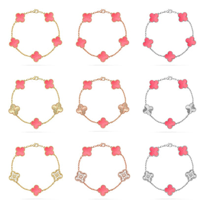 [Mystic] CLOVER 5 MOTIFS  PINK MOP BRACELET COLLECTION