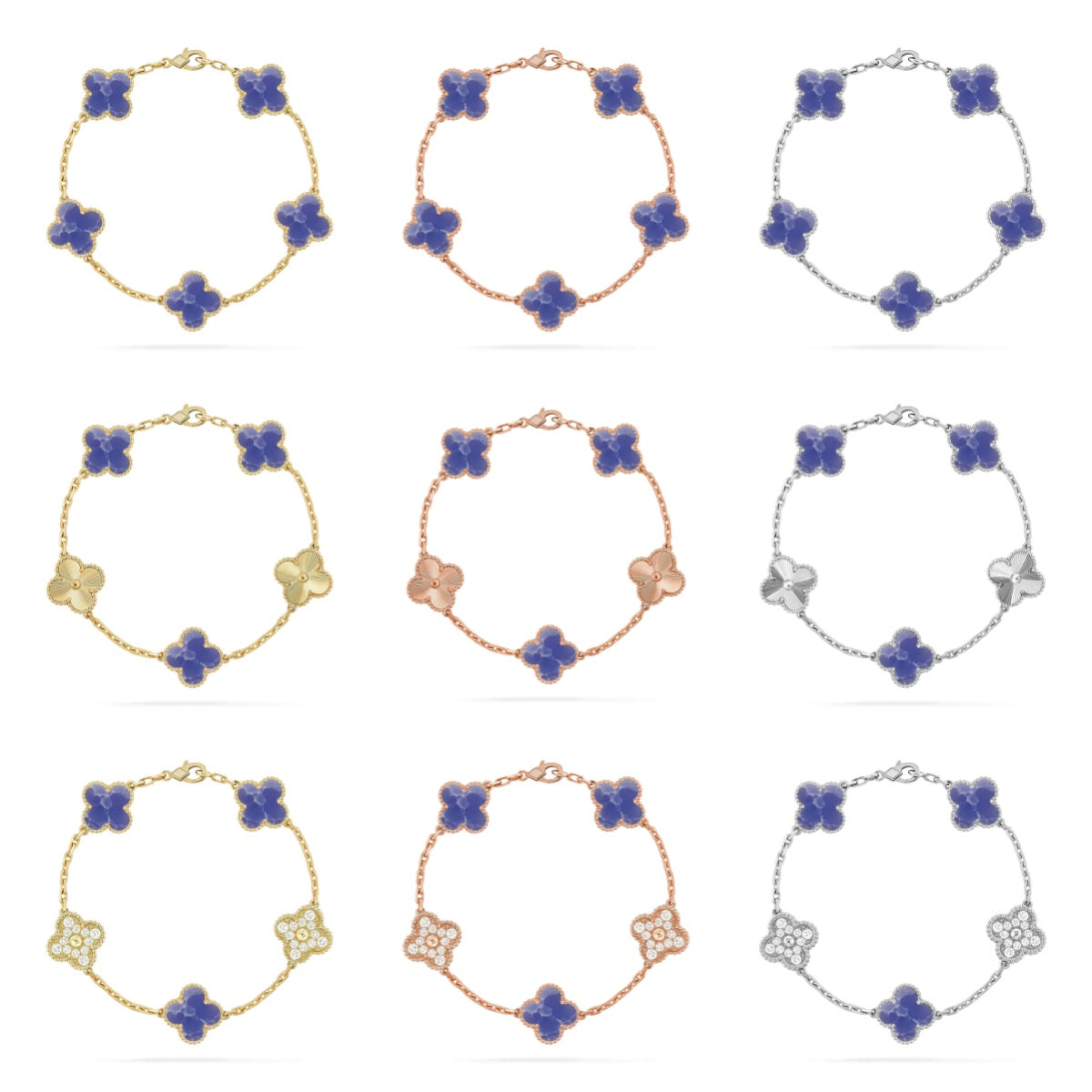 [Mystic]CLOVER 5 MOTIF BLUE VEINS BRACELET COLLECTION