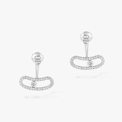 [Mystic JURI]MOVE UNO SILVER DIAMOND EARRINGS