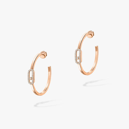[Mystic JURI]CREOLES MOVE UNO PM DIAMOND EARRINGS