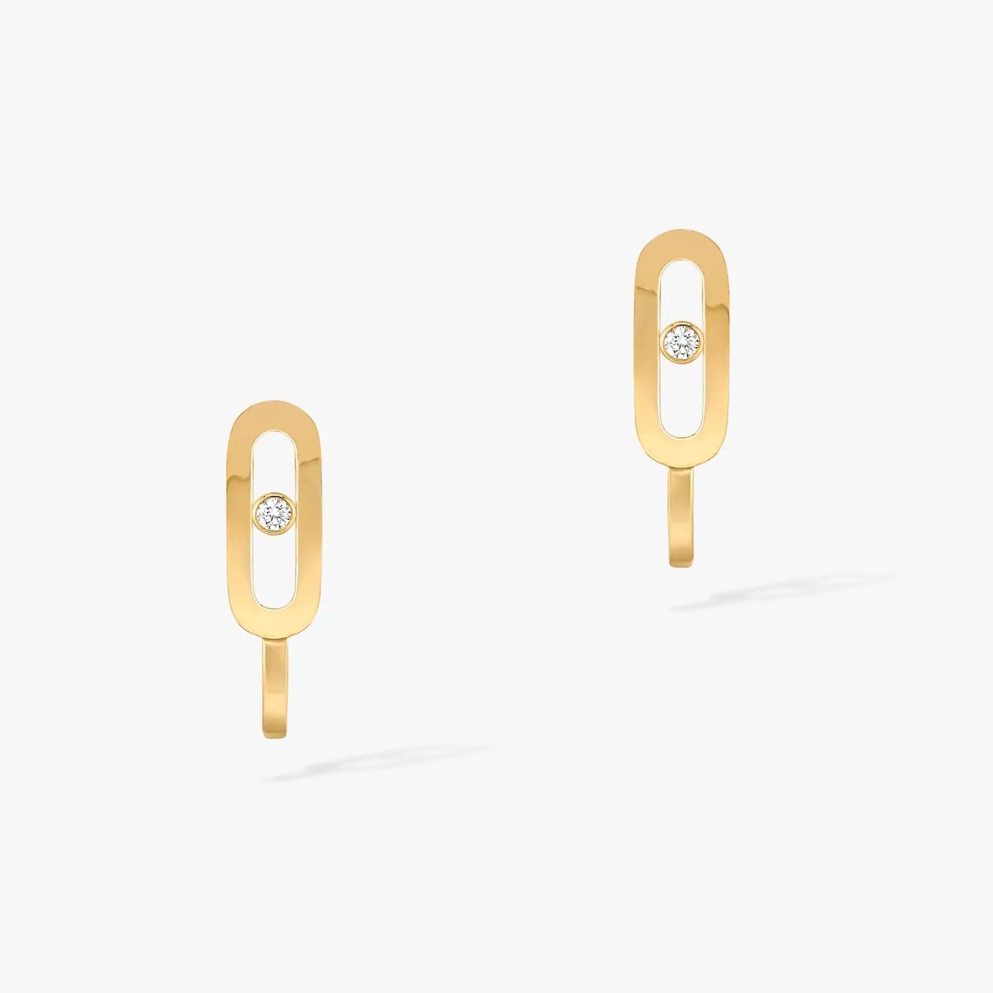 [Mystic JURI]CREOLES MOVE UNO MINI 1 DIAMOND EARRINGS