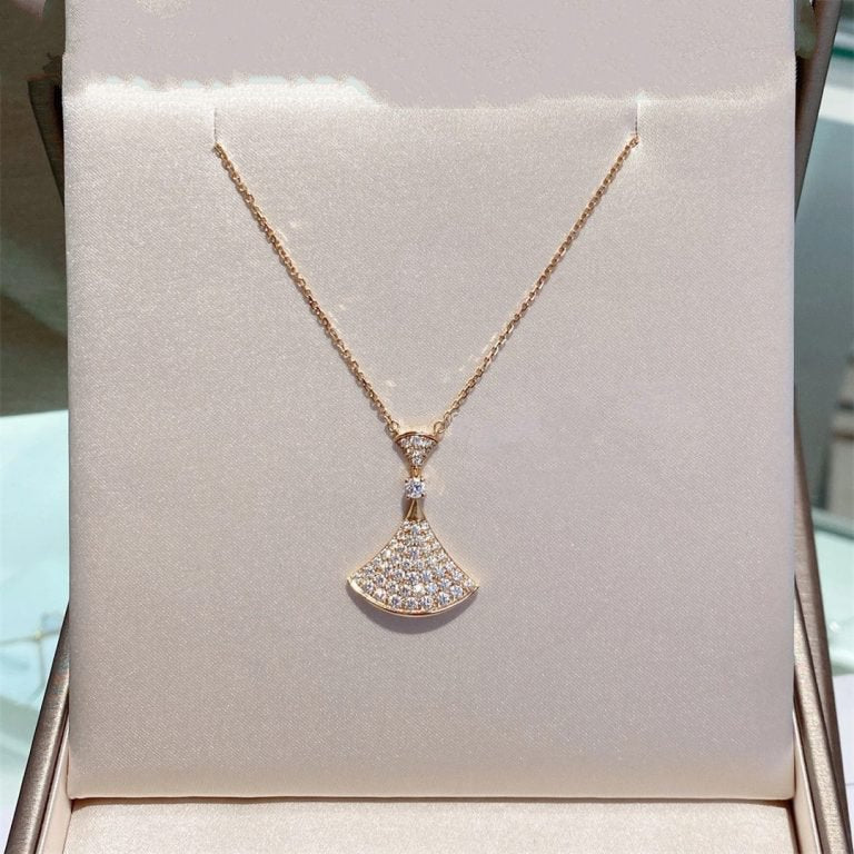 [Mystic]DREAM NECKLACE PINK GOLD FULL DIAMOND