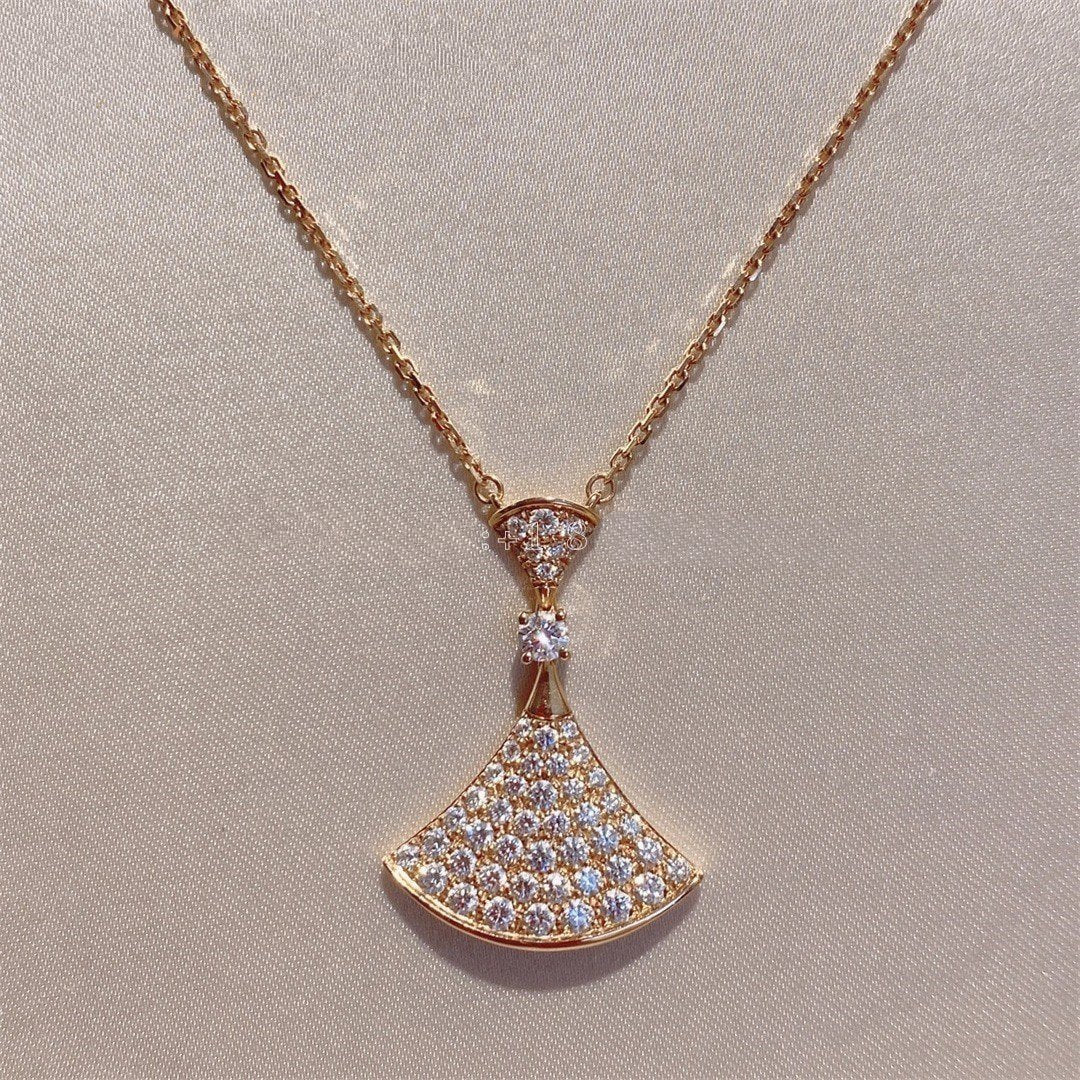 [Mystic]DREAM NECKLACE PINK GOLD FULL DIAMOND