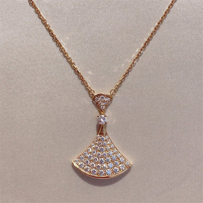 [Mystic]DREAM NECKLACE PINK GOLD FULL DIAMOND