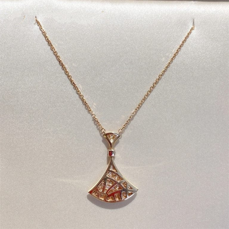 [Mystic]DREAM NECKLACE PINK GOLD FULL DIAMOND