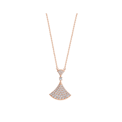 [Mystic]DREAM NECKLACE PINK GOLD FULL DIAMOND