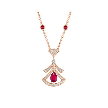 [Mystic]DREAM NECKLACE CARNELIAN DIAMOND PINK GOLD