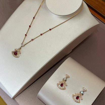 [Mystic]DREAM NECKLACE CARNELIAN DIAMOND PINK GOLD