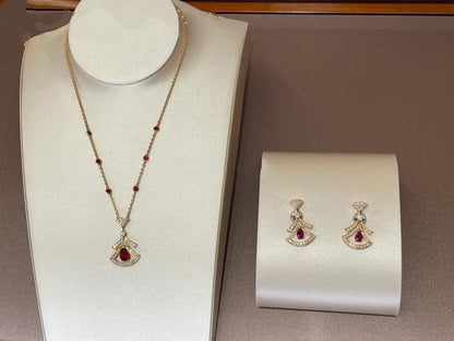 [Mystic]DREAM NECKLACE CARNELIAN DIAMOND PINK GOLD