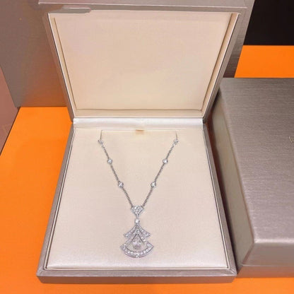 [Mystic]DREAM NECKLACE WHITE DIAMOND SILVER