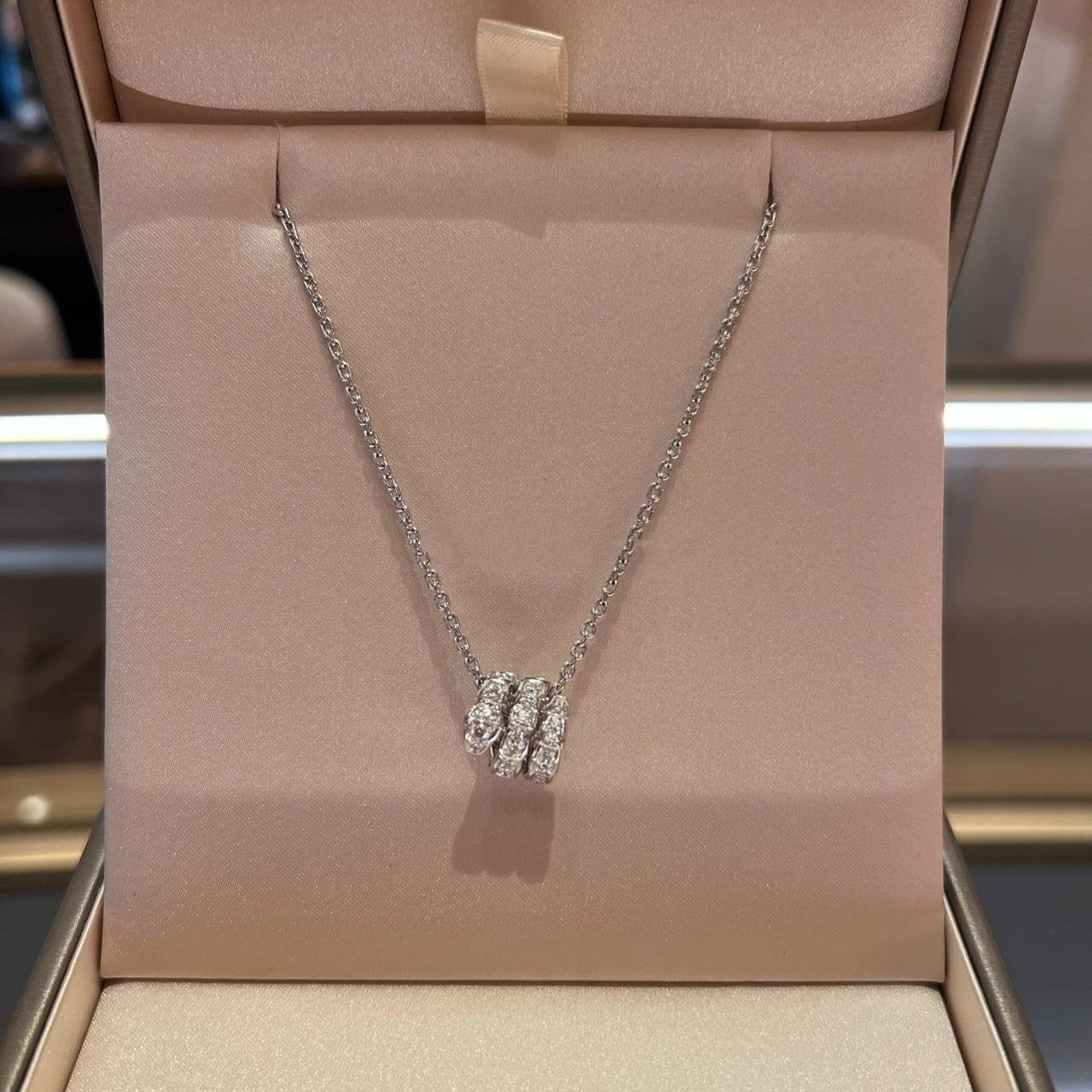 [Mystic]SERPENTI  NECKLACE DOUBLE RING DIAMOND