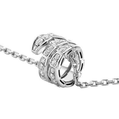 [Mystic]SERPENTI  NECKLACE DOUBLE RING DIAMOND