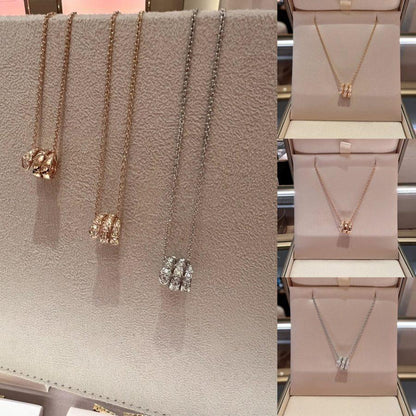 [Mystic]SERPENTI  NECKLACE DOUBLE RING DIAMOND