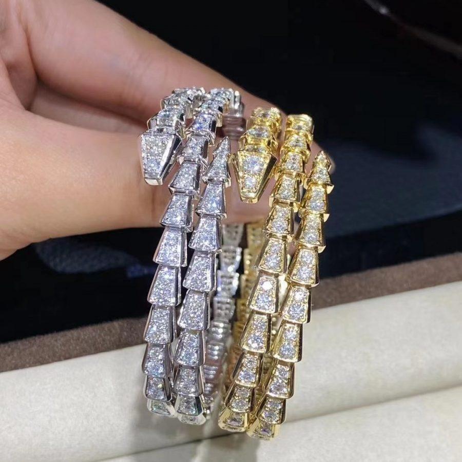 [Mystic]SERPENTI BRACELET GOLD DIAMOND DOUBLE ROW