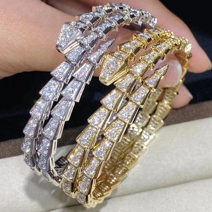 [Mystic]SERPENTI BRACELET GOLD DIAMOND DOUBLE ROW