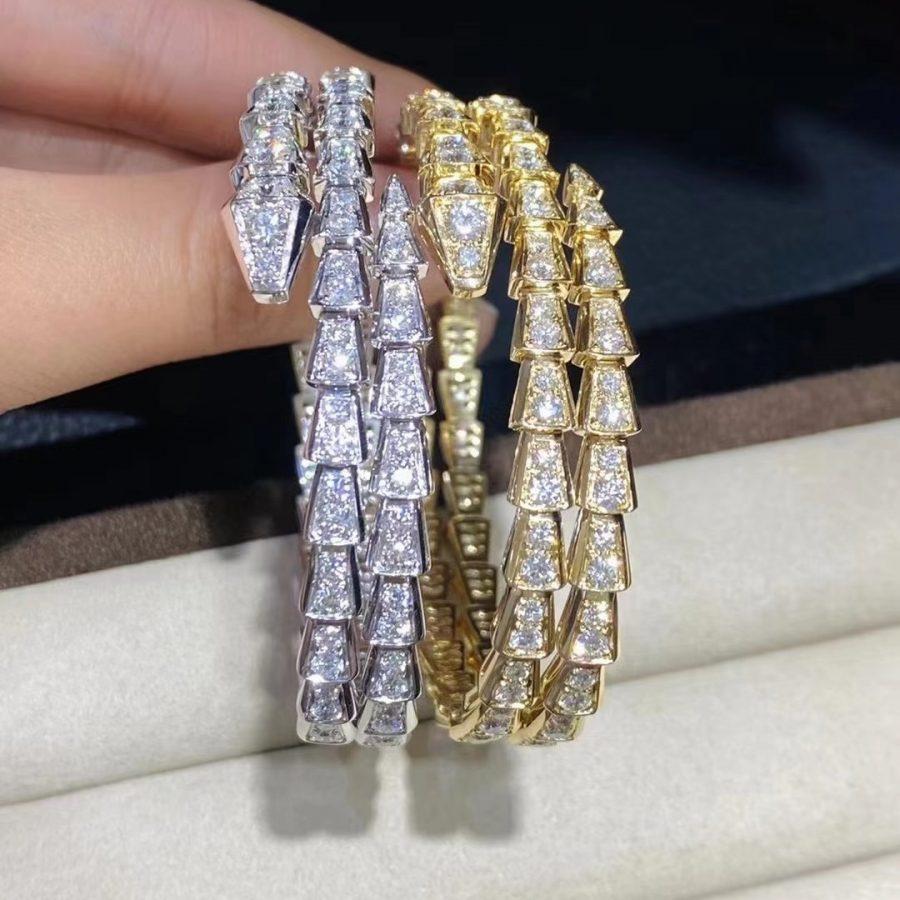 [Mystic]SERPENTI BRACELET GOLD DIAMOND DOUBLE ROW
