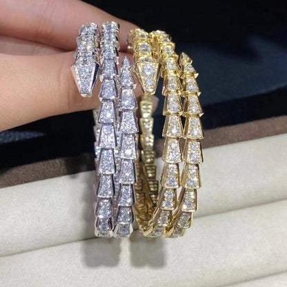 [Mystic]SERPENTI BRACELET GOLD DIAMOND DOUBLE ROW
