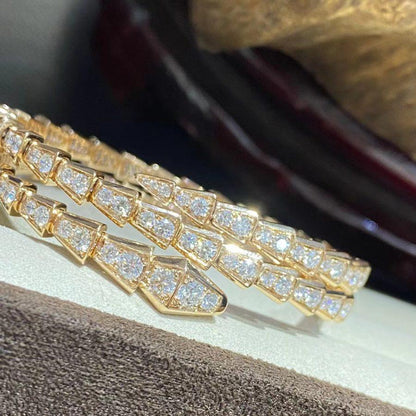 [Mystic]SERPENTI BRACELET GOLD DIAMOND DOUBLE ROW