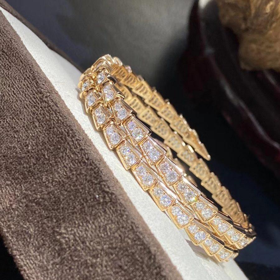 [Mystic]SERPENTI BRACELET GOLD DIAMOND DOUBLE ROW