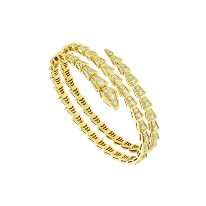 [Mystic]SERPENTI BRACELET GOLD DIAMOND DOUBLE ROW