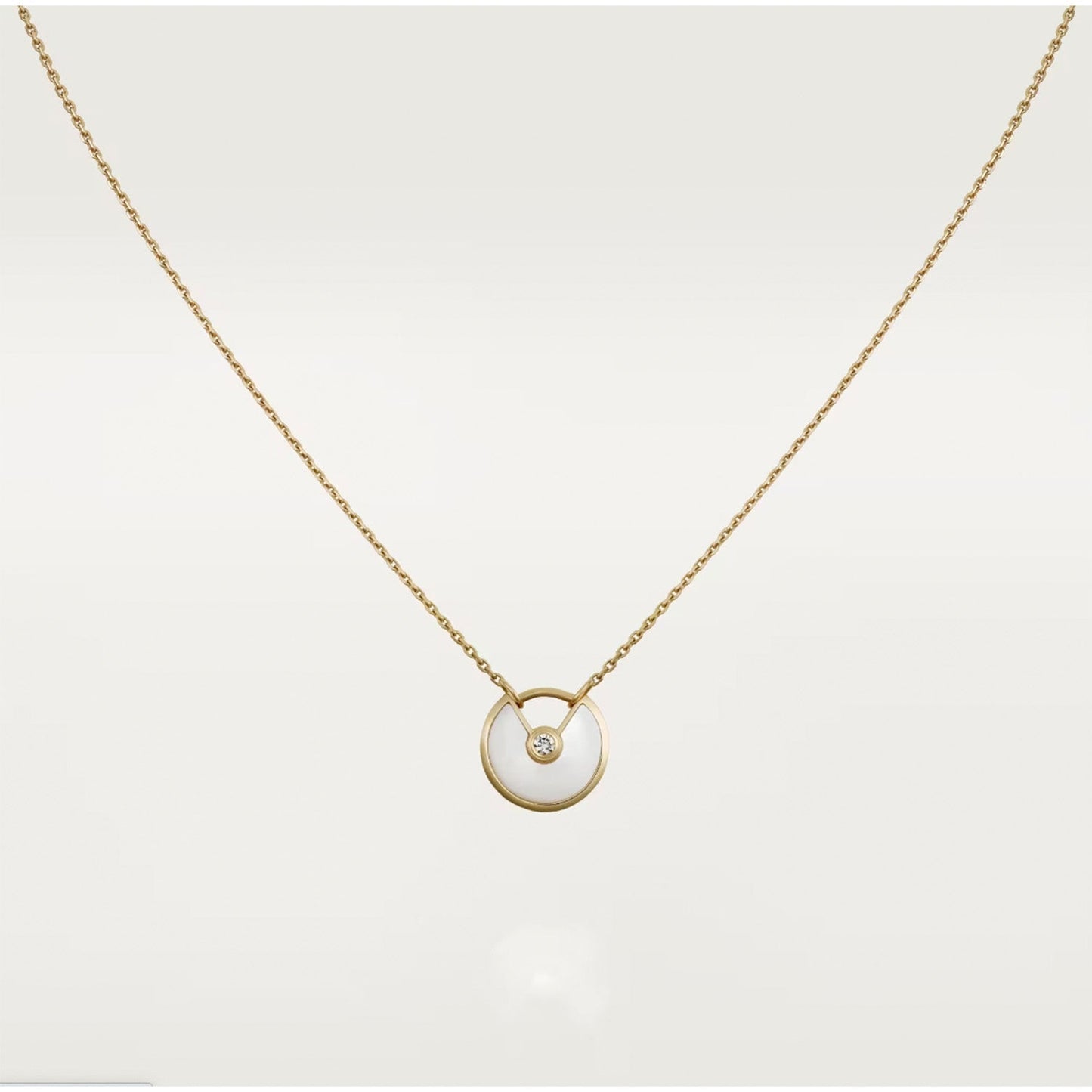[Mystic]AMULETTE ROSE GOLD MOP NECKLACE