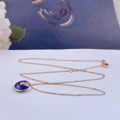 [Mystic]AMULETTE ROSE GOLD AGATE NECKLACE