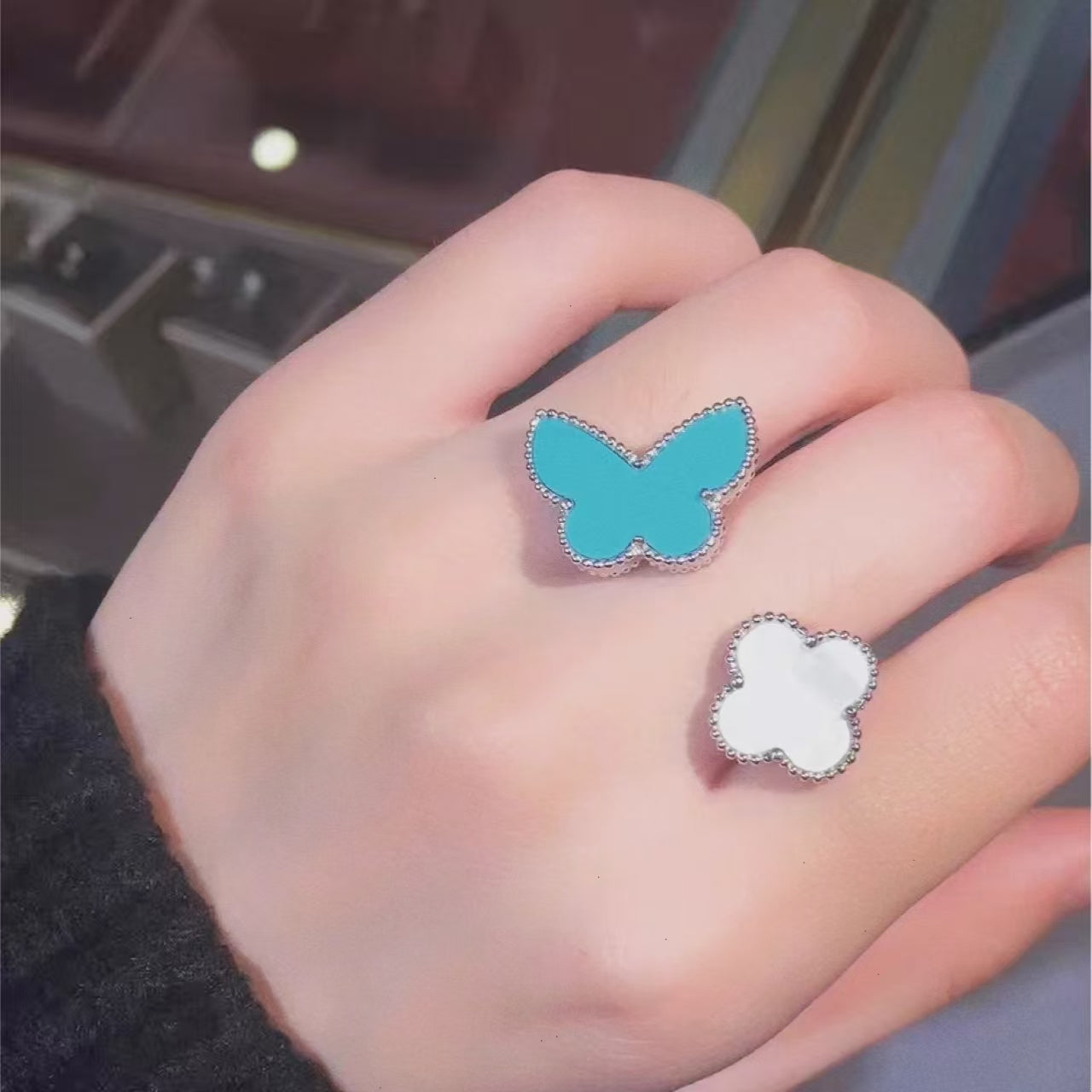 [Mystic]LUCKY BLUE BETWEEN THE FINGER RING