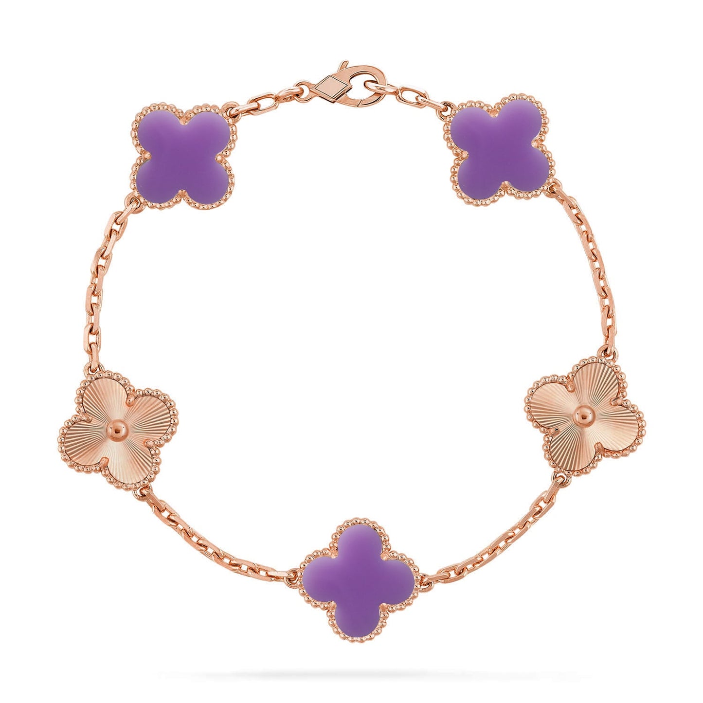 [Mystic-new]CLOVER 5 MOTIF LIGHT PURPLE BRACELET COLLECTION