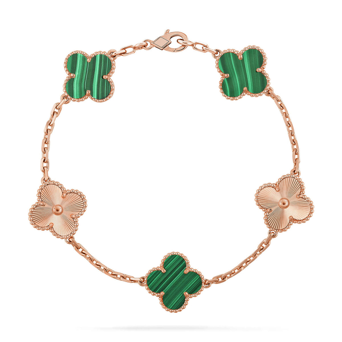 [Mystic-new] CLOVER 5 MOTIF MALACHITE BRACELET COLLECTION