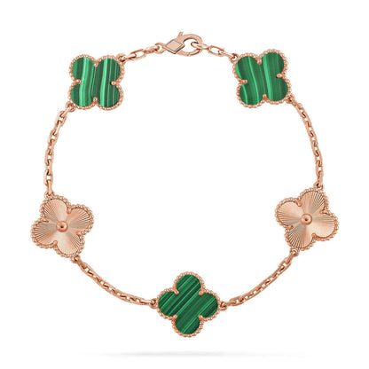 [Mystic-new] CLOVER 5 MOTIF MALACHITE BRACELET COLLECTION