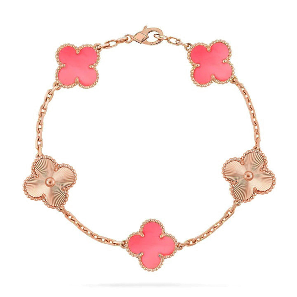 [Mystic-new] CLOVER 5 MOTIFS  PINK MOP BRACELET COLLECTION